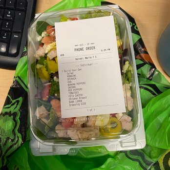 The Big Salad - the receipt for the salad - Salad Near Me - Spring, Texas