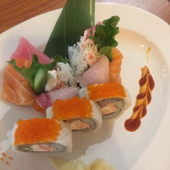 Bluefish Grill - Sashimi Roll, beautiful but could do without the cream cheese - Asian Fusion Near Me - Midlothian, Virginia
