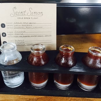Saint Simon Coffee Co - Cold brew flight ($6.50) - Coffee & Tea Near Me - Portland, Oregon Saint Simon Coffee Co - Cold brew flight ($6.50) - Coffee & Tea Near Me - Portland, Oregon
