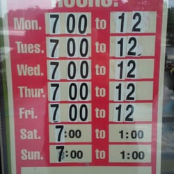 Business hours as of Tuesday, September 9th, 2014.