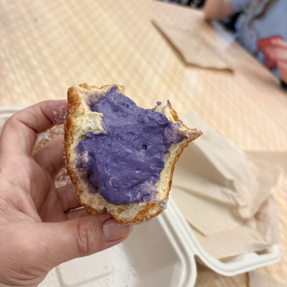 Ube-filled malasada Ube-filled malasada