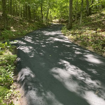 Great Lakes Asphalt Services - a paved road in the woods - General Contractors Near Me - Charlevoix, Michigan Great Lakes Asphalt Services - a paved road in the woods - General Contractors Near Me - Charlevoix, Michigan