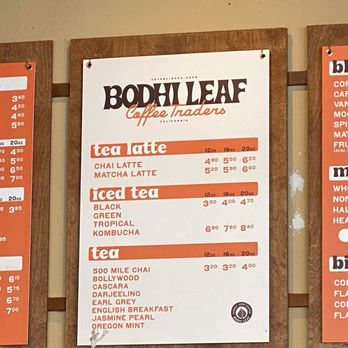 Bodhi Leaf Coffee Traders - Menu - Coffee & Tea Near Me - Orange, California