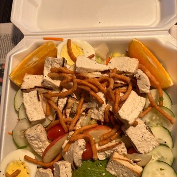 Dragon Grill - Huge Tofu salad - Japanese Near Me - Chino, California