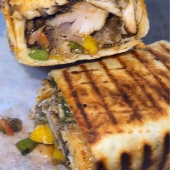 Lips Cafe - Jerk Chicken Wrap - Cafes Near Me - Brooklyn, New York