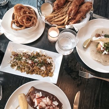 Row 34 - Seaport - Fish and chips, calamari, fish tacos - New American Near Me - Boston, Massachusetts Row 34 - Seaport - Fish and chips, calamari, fish tacos - New American Near Me - Boston, Massachusetts