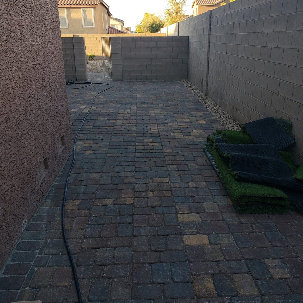 Keny’s Landscaping - Side of garage into back of 2nd garage area - Landscaping Near Me - Las Vegas, Nevada