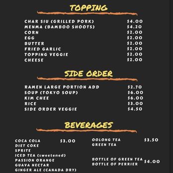 Ramen Nakamura - Menu - Ramen Near Me - Honolulu, Hawaii