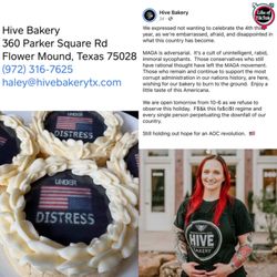 Hive Bakery - Business doesn't like America