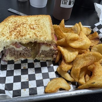 Mouthole BBQ - Half of Meatloaf sandwich and delicious fries - Food Trucks Near Me - Sarasota, Florida Mouthole BBQ - Half of Meatloaf sandwich and delicious fries - Food Trucks Near Me - Sarasota, Florida