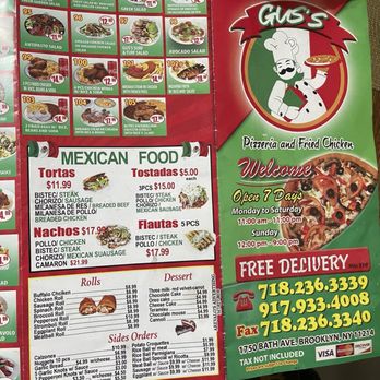 Gus’s Pizzeria - Menu - Pizza Near Me - Brooklyn, New York Gus’s Pizzeria - Menu - Pizza Near Me - Brooklyn, New York