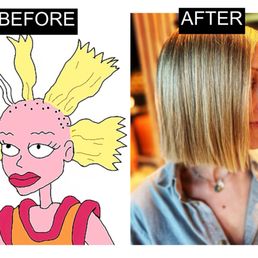 before/after hair by Lindsay @ Pixiedot Salon SD