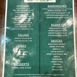 Breezy's Bistro - Menu