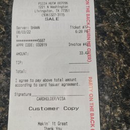 I went to Pizza Hut and I actually spent more money on the pizza that I wanted without being treated like I was an idiot at Domino's I went to Pizza Hut and I actually spent more money on the pizza that I wanted without being treated like I was an idiot at Domino's