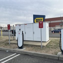 Tesla Supercharger - Best Buy in the distance