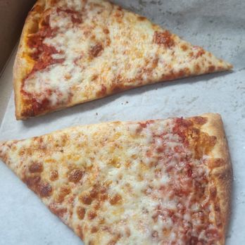 Dom's Pizza Subs & Wings - Both the slices. Doesn't taste like a NY pie. - Pizza Near Me - Cohoes, New York