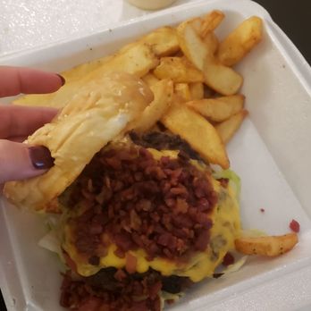 Texas Roadhouse - The the hell does my bacon cheese burger have bacon bits on it?? - Steakhouses Near Me - Frederick, Maryland Texas Roadhouse - The the hell does my bacon cheese burger have bacon bits on it?? - Steakhouses Near Me - Frederick, Maryland