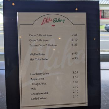 Liliha Bakery - Grab and go Menu - Bakeries Near Me - Honolulu, Hawaii