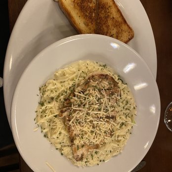 The Main Place - Pasta in White Wine Cream Sauce with grilled chicken. - Bars Near Me - Halfway, Oregon The Main Place - Pasta in White Wine Cream Sauce with grilled chicken. - Bars Near Me - Halfway, Oregon