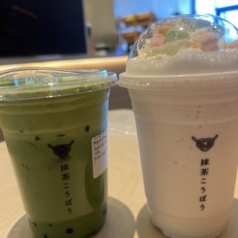 Matsu Matcha - Triple matcha with boba and white peach mochi drink - Desserts Near Me - Pleasanton, California