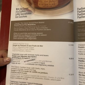 Los Galayos - Menu (as of 05/2022) - Spanish Near Me - Madrid, M Los Galayos - Menu (as of 05/2022) - Spanish Near Me - Madrid, M