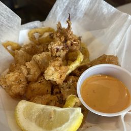 Spicy fried calamari. Spicy fried calamari.