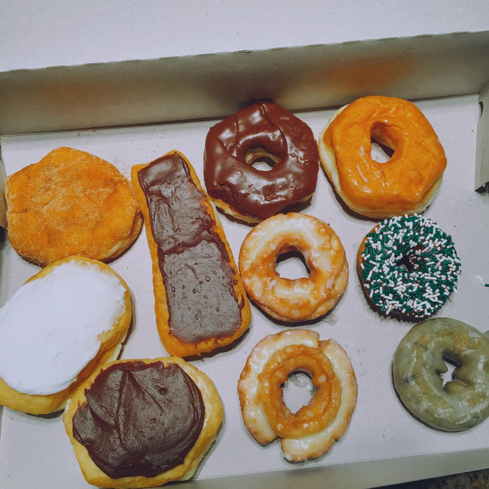 Cresent Donut Shops - Bottom right corner ... Blueberry cake doughnut... NOM ! - Donuts Near Me - Bloomington, Indiana