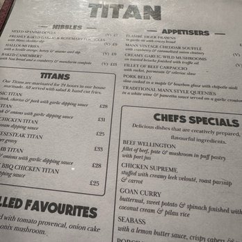 Titan Restaurant - British Near Me - Douglas, IOM