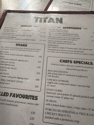 Menu photo 2 Titan Restaurant Douglas, IOM