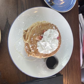 Stirr - Strawberry Shortcake pancakes - New American Near Me - Dallas, Texas