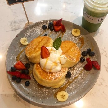 Hanabusa Cafe - Original fluffy pancakes and ice matcha latte - Pancakes Near Me - Chicago, Illinois Hanabusa Cafe - Original fluffy pancakes and ice matcha latte - Pancakes Near Me - Chicago, Illinois