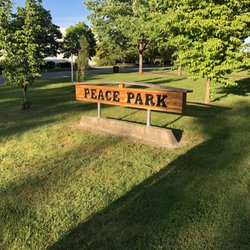 Peace Park - Wooden name sign~