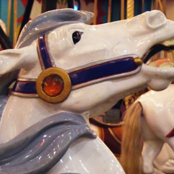 1911 Looff Carousel - Charging carousel steed - Carousels Near Me - Santa Cruz, California