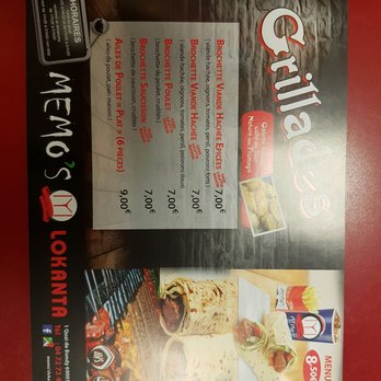 Memo's Lokanta - Le menu 1/2 - Steakhouses Near Me - Lyon, 69