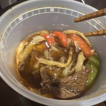 Madam Mam's - Oily sauce, few tough beef bites - Thai Near Me - Bee Cave, Texas