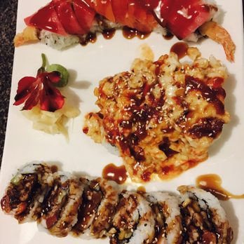 Little Tokyo - Top to Bottom: Pacific Roll, Campfire Roll, Spider Roll - Japanese Near Me - High Point, North Carolina Little Tokyo - Top to Bottom: Pacific Roll, Campfire Roll, Spider Roll - Japanese Near Me - High Point, North Carolina