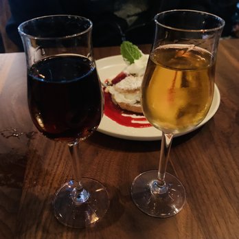 Guesthouse - Pedro Ximenez (left): dates & dark chocolate Sauternes (right): trópical fruit, moss, pear nectar - Cocktail Bars Near Me - Kentfield, California