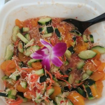 Esposto's Catering - In the Hawaiian picnic package, option was Asian Slaw or Ono Potato Salad....I got this weird cucumber and tangerine salad...yick - Caterers Near Me - South San Francisco, California Esposto's Catering - In the Hawaiian picnic package, option was Asian Slaw or Ono Potato Salad....I got this weird cucumber and tangerine salad...yick - Caterers Near Me - South San Francisco, California