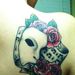 Acme Art & Tattoo - Phantom of the Opera tattoo done by Dave Wood.