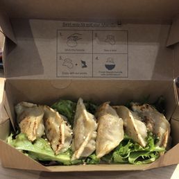 Dumplings that we shared between us. Good portion Dumplings that we shared between us. Good portion