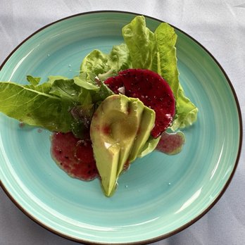 Maui Bees - Avocado and arugula salad with dragon fruit, rosé, and vinaigrette - Attraction Farms Near Me - Kula, Hawaii Maui Bees - Avocado and arugula salad with dragon fruit, rosé, and vinaigrette - Attraction Farms Near Me - Kula, Hawaii
