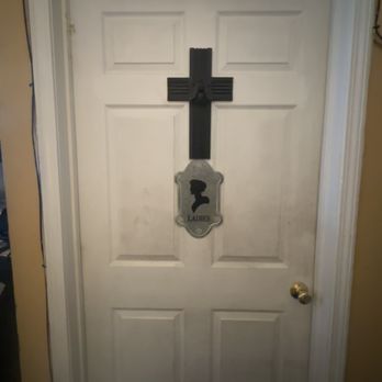 Vampire Cafe - Bathroom door. - Cafes Near Me - New Orleans, Louisiana