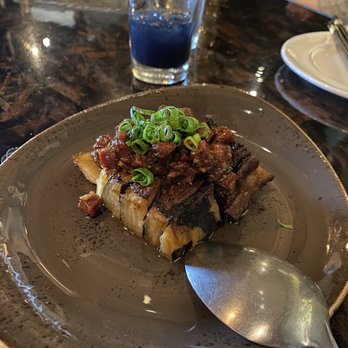 XO Restaurant - Seaweed Potato Au Gratin, Portuguese Sausage Sauce - Asian Fusion Near Me - Honolulu, Hawaii XO Restaurant - Seaweed Potato Au Gratin, Portuguese Sausage Sauce - Asian Fusion Near Me - Honolulu, Hawaii