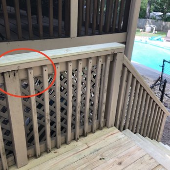 Baker Construction & Remodeling - using damaged wood instead of new wood - General Contractors Near Me
