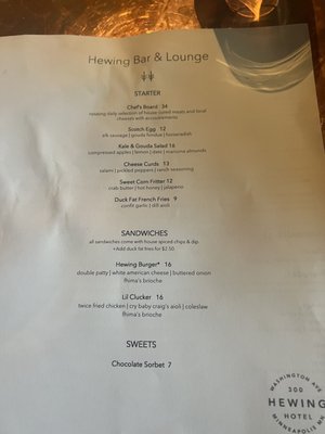 Menu photo 7 Hewing Bar & Lounge Minneapolis, MN Menu photo 7 Hewing Bar & Lounge Minneapolis, MN