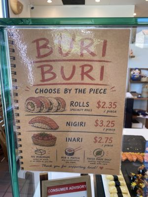 Menu photo 2 Buri Buri Burlingame, CA