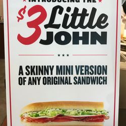 Jimmy John's - Great value for someone with a light appetite.