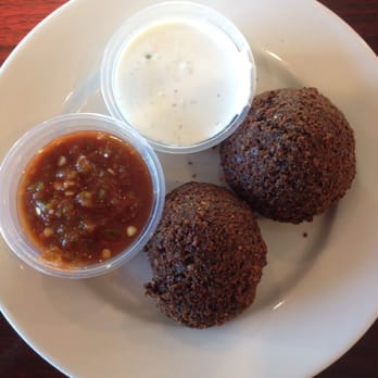 Real Olive - Hot sauce & tzatziki sauce. 2 falafels - Mediterranean Near Me - Lawrenceville, Georgia Real Olive - Hot sauce & tzatziki sauce. 2 falafels - Mediterranean Near Me - Lawrenceville, Georgia