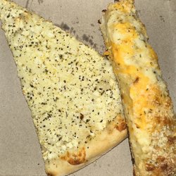 Georgio's Pizza - Maria's White Pizza Slice and Garlic Cheesy Breadstick