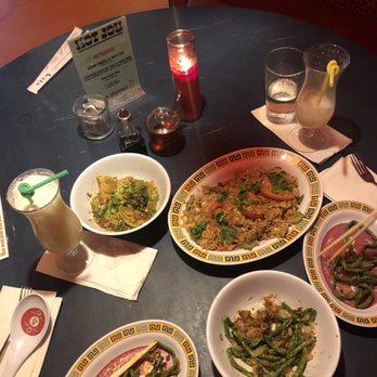 Hot Joy - Long Beans, Bok Choy and Vegetable Fried Rice (modified: no squash, sub tomato) - Asian Fusion Near Me - San Antonio, Texas